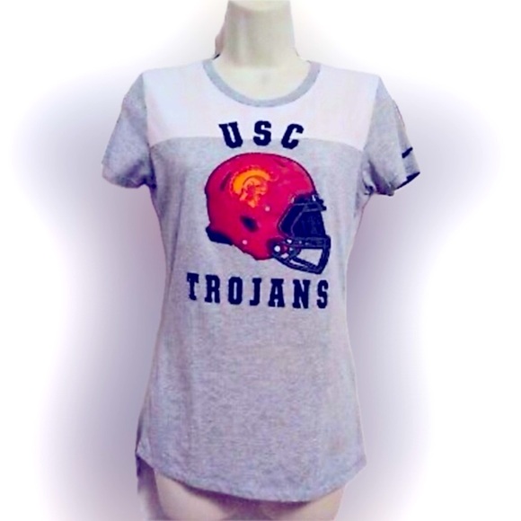 Nike | USC Trojans Nike slim fit grey T-shirt short sleeve football helmet - Picture 1 of 7